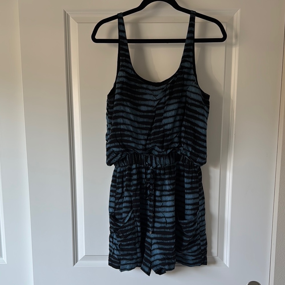 BCBGeneration Black and Blue Romper